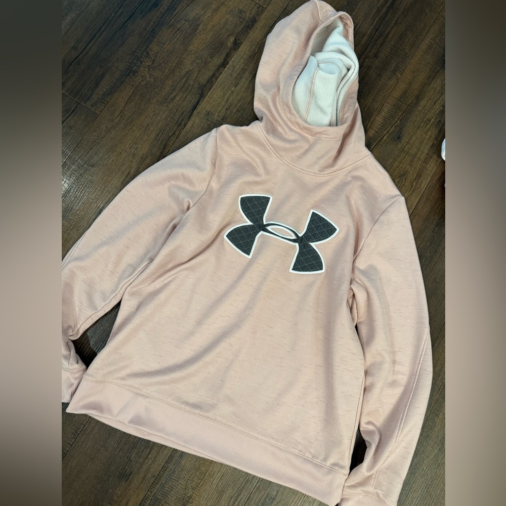 Under Armour Light Pink Hoodie, size M.